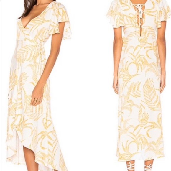 Mink Pink Floral Wrap Dress Summer Dress - Size XS - Picture 4 of 6